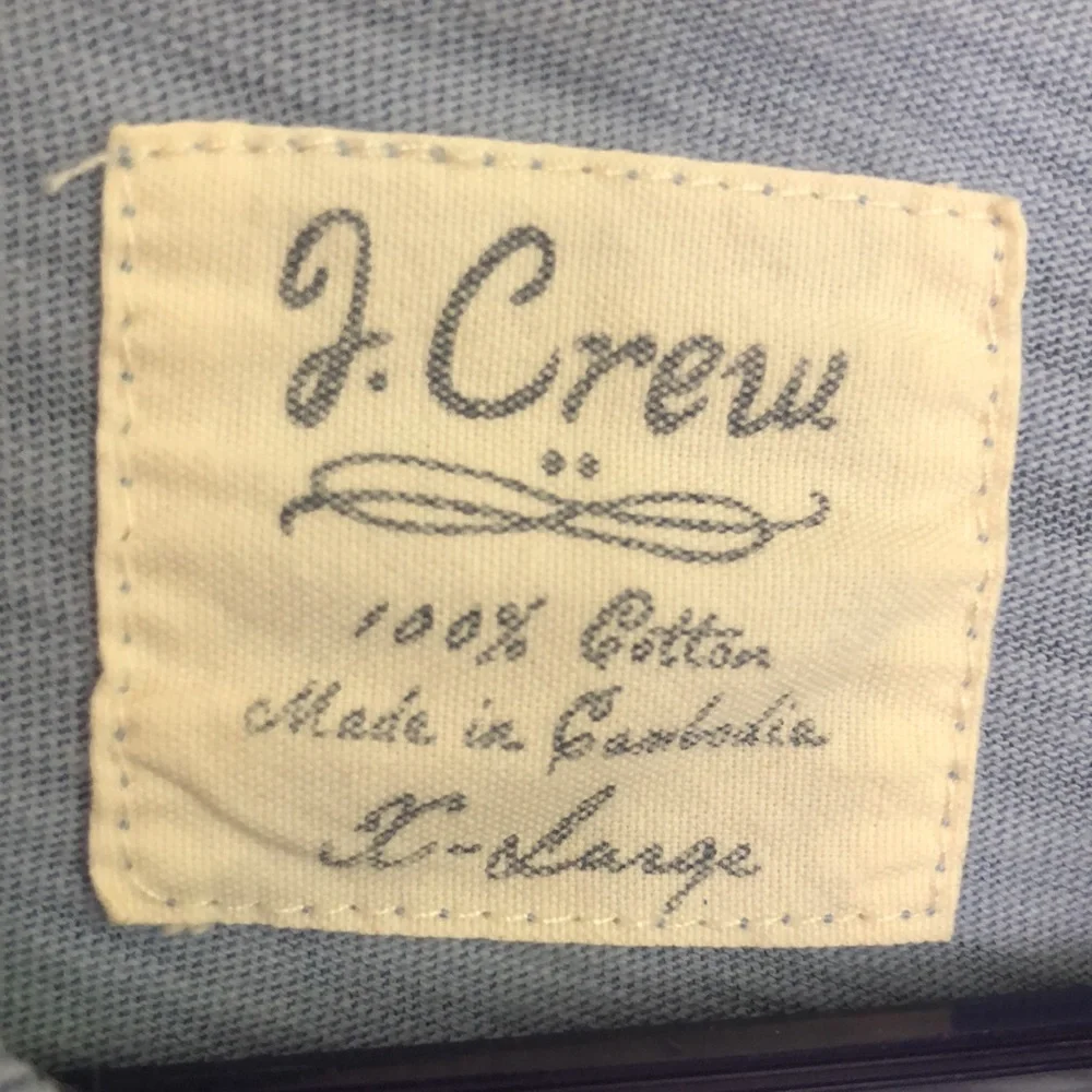J Crew light blue short sleeve polo shirt size XL 100% Cotton lightweight preppy